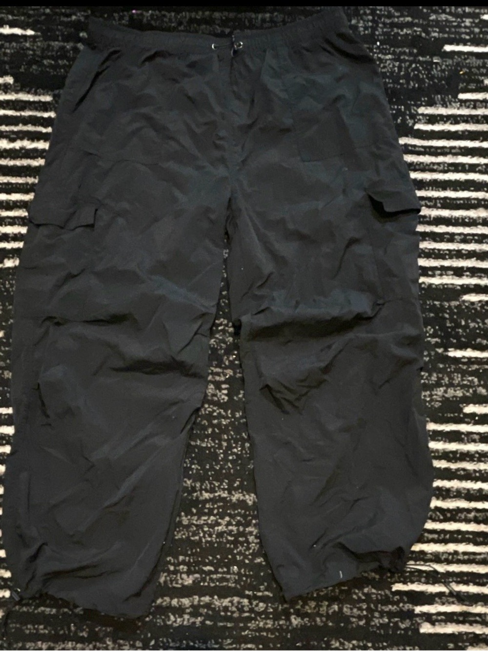 Black Women's Cargo Pants with Utility Pockets